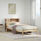 vidaXL Bookcase Bed without Mattress 75x190 cm Small Single Solid Wood Pine