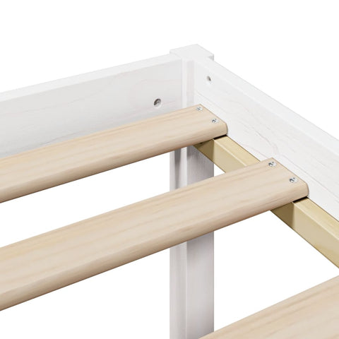 vidaXL Bookcase Bed without Mattress White 90x190 cm Single Solid Wood Pine