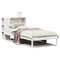 vidaXL Bookcase Bed without Mattress White 100x200 cm Solid Wood Pine