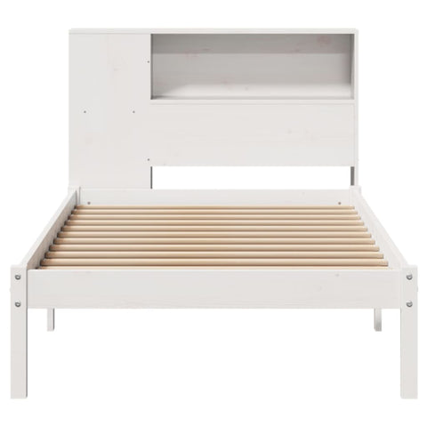 vidaXL Bookcase Bed without Mattress White 100x200 cm Solid Wood Pine