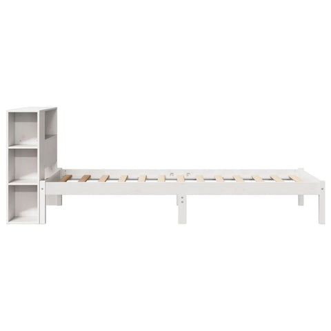 vidaXL Bookcase Bed without Mattress White 100x200 cm Solid Wood Pine