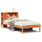 vidaXL Bookcase Bed without Mattress Wax Brown 100x200 cm Solid Wood Pine