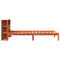 vidaXL Bookcase Bed without Mattress Wax Brown 100x200 cm Solid Wood Pine