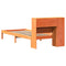 vidaXL Bookcase Bed without Mattress Wax Brown 100x200 cm Solid Wood Pine