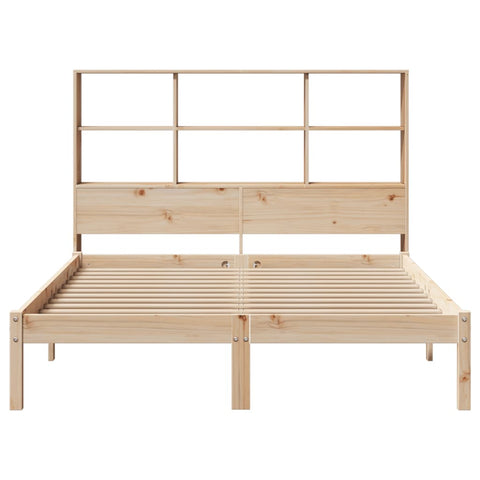 vidaXL Bookcase Bed without Mattress 140x190 cm Solid Wood Pine