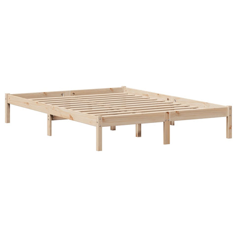vidaXL Bookcase Bed without Mattress 140x190 cm Solid Wood Pine