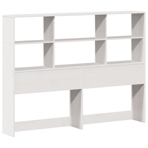 vidaXL Bookcase Bed without Mattress White 140x190 cm Solid Wood Pine
