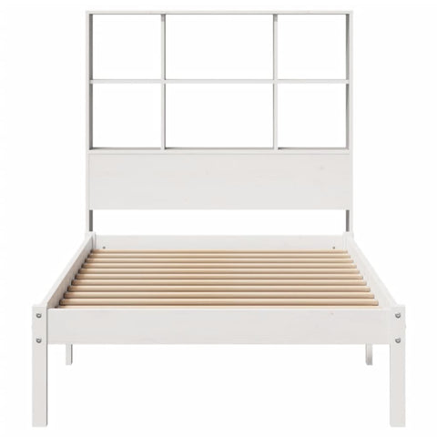 vidaXL Bookcase Bed without Mattress White 90x200 cm Solid Wood Pine