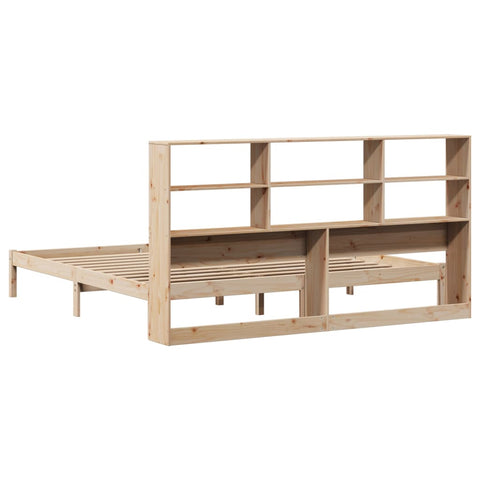 vidaXL Bookcase Bed without Mattress 180x200 cm Super King Solid Wood Pine