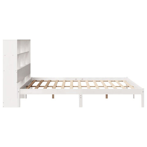 vidaXL Bookcase Bed without Mattress White 180x200 cm Super King Solid Wood Pine