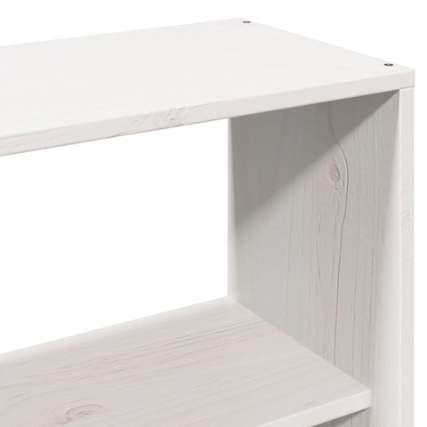 vidaXL Bookcase Bed without Mattress White 180x200 cm Super King Solid Wood Pine