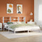 vidaXL Bookcase Bed without Mattress White 180x200 cm Super King Solid Wood Pine