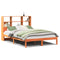 vidaXL Bookcase Bed without Mattress Wax Brown 135x190 cm Double Solid Wood Pine