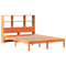vidaXL Bookcase Bed without Mattress Wax Brown 135x190 cm Double Solid Wood Pine