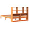 vidaXL Bookcase Bed without Mattress Wax Brown 135x190 cm Double Solid Wood Pine