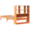 vidaXL Bookcase Bed without Mattress Wax Brown 90x200 cm Solid Wood Pine