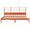 vidaXL Bookcase Bed without Mattress Wax Brown 180x200 cm Super King Solid Wood Pine