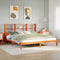 vidaXL Bookcase Bed without Mattress Wax Brown 180x200 cm Super King Solid Wood Pine