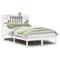 vidaXL Bookcase Bed without Mattress White 135x190 cm Double Solid Wood Pine