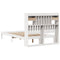 vidaXL Bookcase Bed without Mattress White 135x190 cm Double Solid Wood Pine