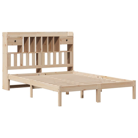 vidaXL Bookcase Bed without Mattress 140x190 cm Solid Wood Pine