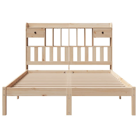vidaXL Bookcase Bed without Mattress 140x190 cm Solid Wood Pine