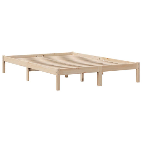 vidaXL Bookcase Bed without Mattress 140x190 cm Solid Wood Pine