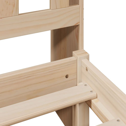 vidaXL Bookcase Bed without Mattress 140x190 cm Solid Wood Pine