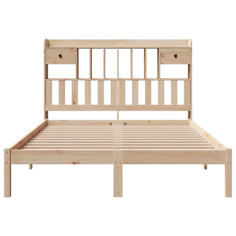 vidaXL Bookcase Bed without Mattress 150x200 cm King Solid Wood Pine