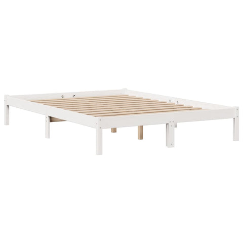 vidaXL Bookcase Bed without Mattress White 160x200 cm Solid Wood Pine