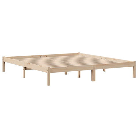 vidaXL Bookcase Bed without Mattress 180x200 cm Super King Solid Wood Pine