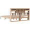 vidaXL Bookcase Bed without Mattress 180x200 cm Super King Solid Wood Pine