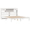 vidaXL Bookcase Bed without Mattress White 180x200 cm Super King Solid Wood Pine