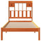 vidaXL Bookcase Bed without Mattress Wax Brown 75x190 cm Small Single Solid Wood Pine
