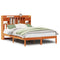 vidaXL Bookcase Bed without Mattress Wax Brown 150x200 cm King Solid Wood Pine