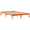 vidaXL Bookcase Bed without Mattress Wax Brown 150x200 cm King Solid Wood Pine
