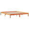 vidaXL Bookcase Bed without Mattress Wax Brown 200x200 cm Solid Wood Pine