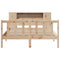 vidaXL Bookcase Bed without Mattress 120x190 cm Small Double Solid Wood Pine