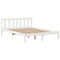 vidaXL Bookcase Bed without Mattress White 120x190 cm Small Double Solid Wood Pine