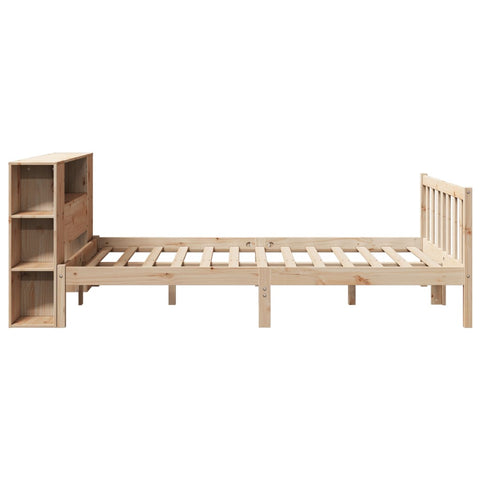 vidaXL Bookcase Bed without Mattress 135x190 cm Double Solid Wood Pine