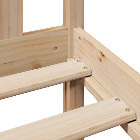 vidaXL Bookcase Bed without Mattress 135x190 cm Double Solid Wood Pine