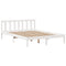 vidaXL Bookcase Bed without Mattress White 135x190 cm Double Solid Wood Pine