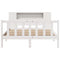 vidaXL Bookcase Bed without Mattress White 120x200 cm Solid Wood Pine