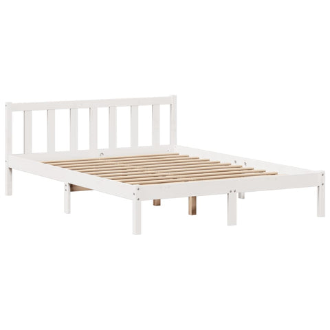vidaXL Bookcase Bed without Mattress White 120x200 cm Solid Wood Pine
