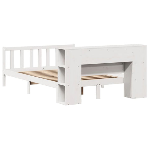 vidaXL Bookcase Bed without Mattress White 120x200 cm Solid Wood Pine