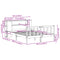 vidaXL Bookcase Bed without Mattress White 120x200 cm Solid Wood Pine