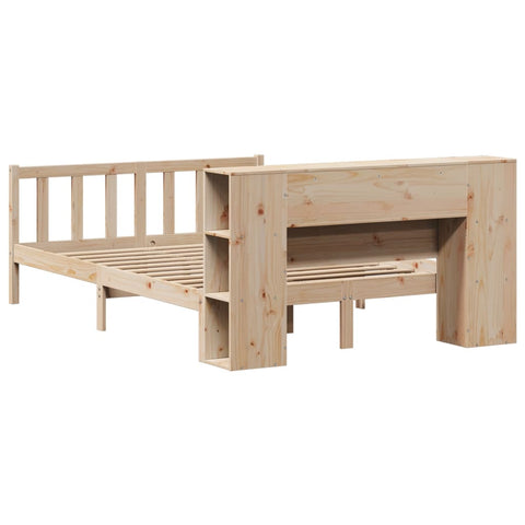 vidaXL Bookcase Bed without Mattress 150x200 cm King Solid Wood Pine