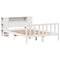 vidaXL Bookcase Bed without Mattress White 160x200 cm Solid Wood Pine