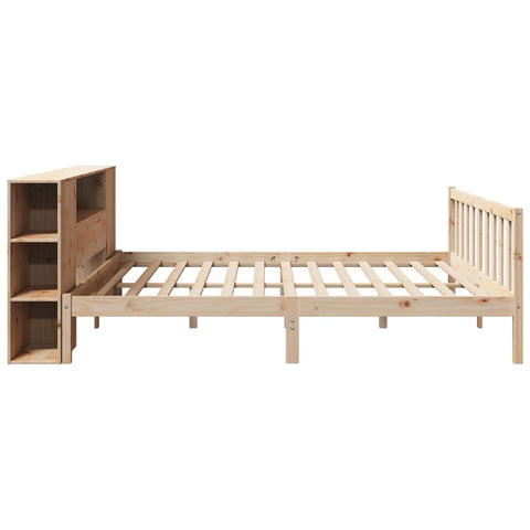 vidaXL Bookcase Bed without Mattress 180x200 cm Super King Solid Wood Pine