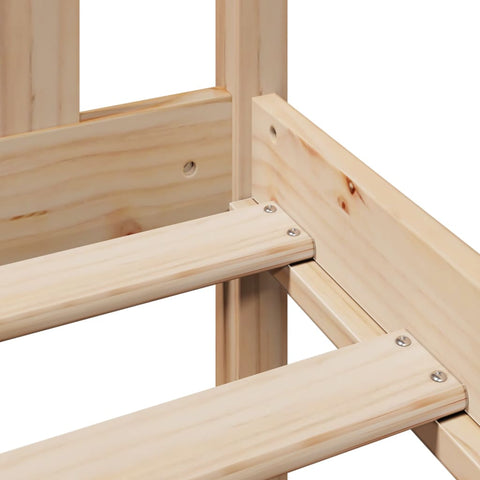 vidaXL Bookcase Bed without Mattress 180x200 cm Super King Solid Wood Pine